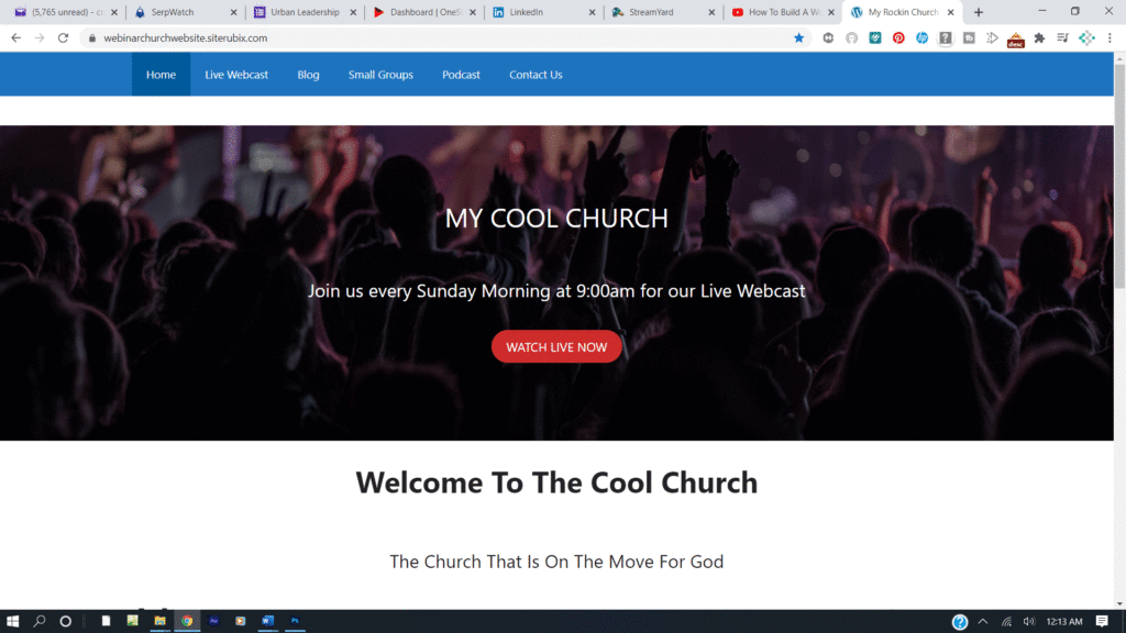 how to build a church website for free