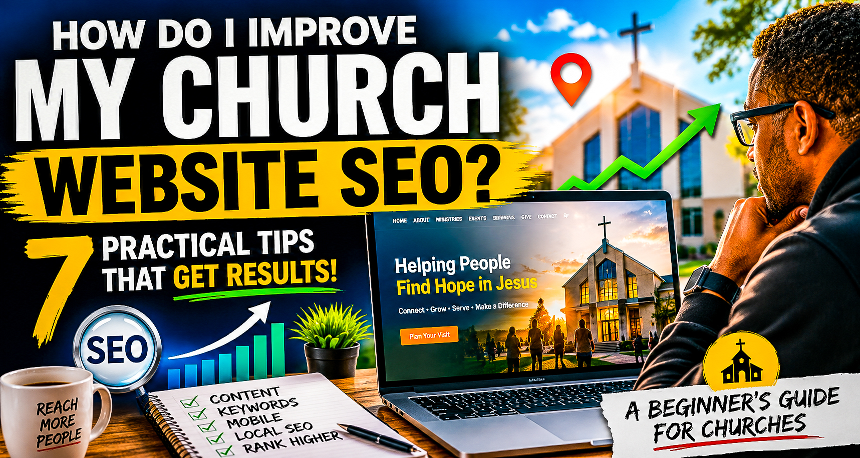 How to improve church website SEO with practical tips to help churches increase Google visibility and reach more people online.