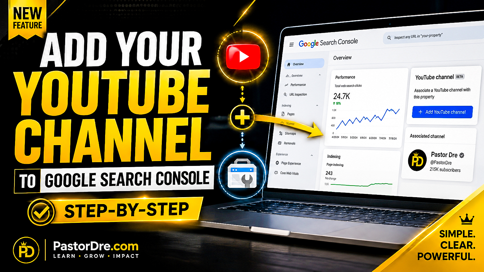 How to add a YouTube channel to Google Search Console as a platform property