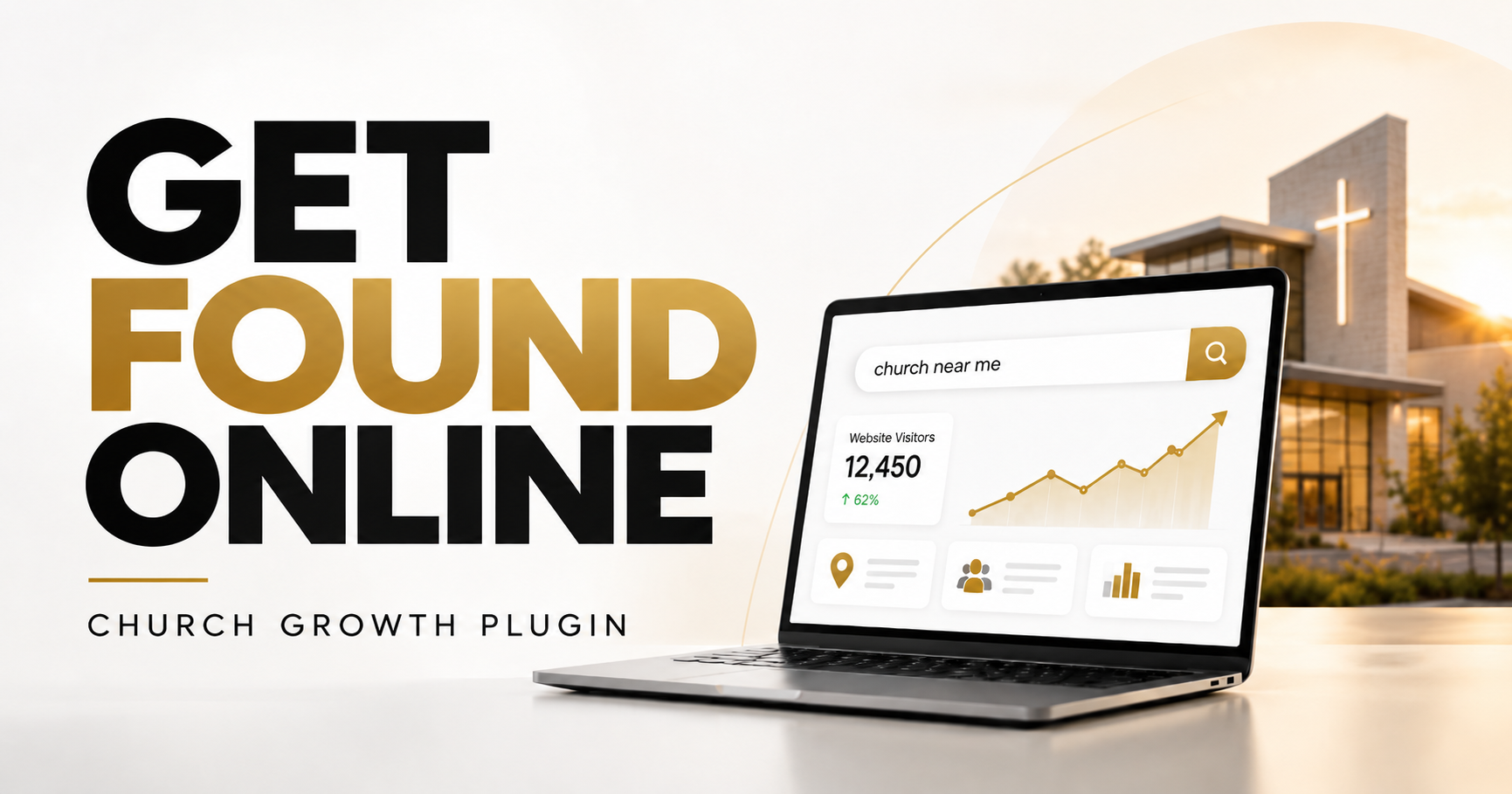 Church Growth Plugin dashboard helping churches get found online through Google Search data