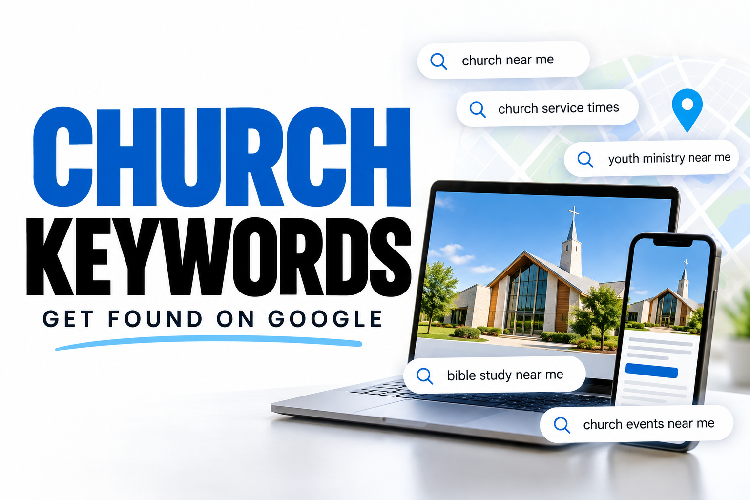 Church keywords that help churches get found on GoogleChurch Keywords: How to Help Your Church Get Found on Google